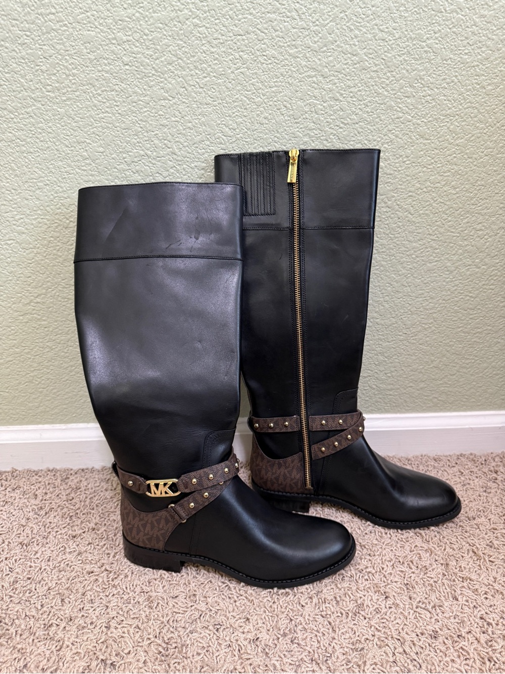 Michael Kors Kincaid Leather Riding Boot - W8 - Picture 2 of 11